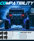 2 Inch UTV Full Bracket Lift Kit For CanAm Defender HD8 HD10 And HD5 DPS Front And Rear Suspension Raise Mount Brackets 2016 To 2021 Improve Ground Clearance And Traction compatibility guide