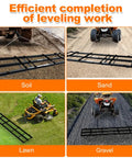 8 Ft Drag Harrow Driveway Grader used for soil, sand, lawn, and gravel with ATV and mower attachment