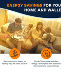 Family enjoying warmth from Oil Filled Radiator Space Heater 1500W With ComfortTemp Auto Thermostat, Energy Saving Portable Indoor Heater