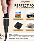 1 Foot Flat Plug Extension Cord With 16 AWG 3 Prong Male To Female For Indoor Outdoor Use Heavy Duty Power Cable in hand