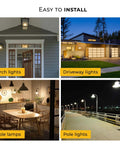 Auto On At Sunset Auto Off At Sunrise Dusk to Dawn Sensor for Indoor and Outdoor Lighting applications in various settings