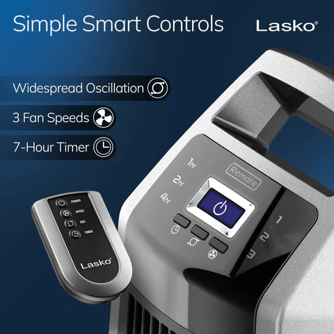 Control panel of High Velocity Oscillating Tower Fan With Remote Timer And 3 Speed Settings Delivers Up To 509 CFM