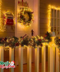 Plug In Fairy Lights 10 Feet 200 LED Copper Wire Cluster Lights Waterproof Warm White illuminating porch decorations