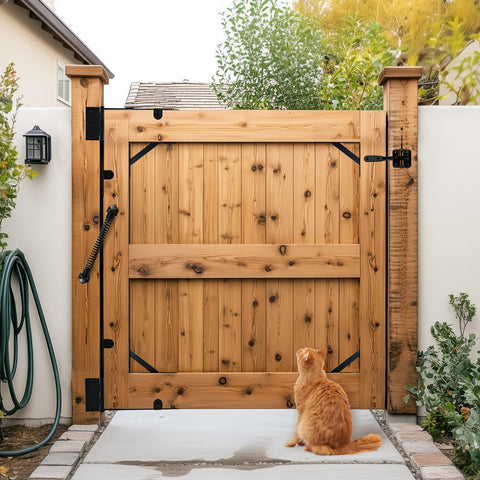 No Sag Gate Kit With Self Closing Hinges And Corner Brackets For Outdoor Garden Backyard Wooden Fence Deck Porch Gate Hardware