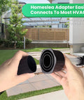 Universal Ac Drain Line Unclogger Tool And Hvac Pipe Cleaner Adapter that slips onto any wet vacuum hose with a clear viewing tube.