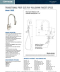 Transitional Prep Kitchen Faucet With Slick Pulldown Sprayer And 360 Degree Swivel Spout In Top Shelf Satin Gold Finish specs image