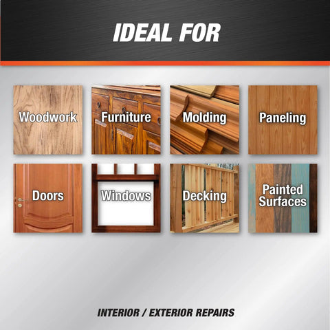 DIY Friendly All Purpose Latex Wood Filler White 6 Oz For Cracks Holes And Gouges Plastic Wood Repair see ideal use