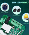 AC Sliding Gate Opener Control Board Replacement Go To DIY Friendly Main PCB Circuit Board with keypad, sensors, and lights