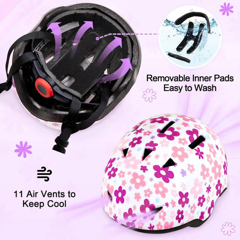 Toddler Bike Helmet For Kids That Keeps Heads Safe With A Strong PC Shell And Thick EPS Foam CPSC 1203 And ASTM F1447 Certified Kid Friendly Fit For