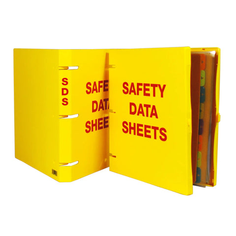 Safety Data Sheets Binder With 1 Inch Ring Capacity And 3 Poly Rings Durable Polypropylene SDS Binder, bright yellow design