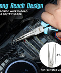 Long Reach 6 Inch Needle Nose Pliers With Comfort Grip Handles And Non Serrated Drop Forged Steel Jaws Built For Jewelry Making Wire Wrapping Crafts And Electronic Repair used inside a computer