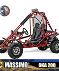 Go Kart With 169cc 10 HP Engine, 35 MPH Top Speed, Independent Suspension, Adjustable Seats, Baja Lights, All Terrain Tires, Adult Size, Red