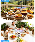 4 Pack Food Table Fans With 2000mAh Rechargeable Battery, USB Portable for BBQ and Indoor Dining, Flexible Gooseneck