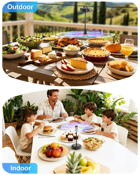 4 Pack Food Table Fans With 2000mAh Rechargeable Battery, USB Portable for BBQ and Indoor Dining, Flexible Gooseneck