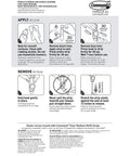 Instruction graphic for Medium Crystal Hooks Set Holds Up To 2 Lbs No Drill No Tools Required Damage Free Hanging
