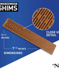 Nelson Wood Shims composite leveling shims, waterproof 24-pack, 8-inch heavy-duty wood/plastic wedges