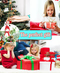 40 Pack Double Sided Metal Sublimation Ornament Blanks For Christmas Tree Decor And DIY Crafts, 2.75 Inch Round Aluminum Ornaments For Heat Press Printing, Personalize Gifts And Seasonal Decor with children opening gifts.