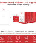 Premium White Copy And Printer Paper 8.5 X 11 Inches Twenty Pound Weight Ninety Two Brightness Five Thousand Sheets Per Carton.