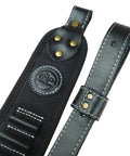 Rugged Leather Canvas Buttstock With Shell Holder Sling For 12 Gauge Shotgun And Rifle Calibers Including .22LR .22 Mag .17 HMR .308 .30-06 .45-70 Black close-up