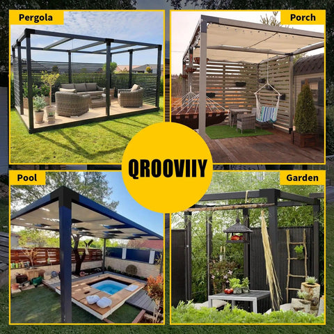 Four outdoor projects using 5 Way Right Corner Pegola Bracket Kit For 4x4 Lumber Diy Gazebo Pergola Construction With Hardware Heavy Duty 14 Gauge Steel Corner Brackets For Patio Outdoor Projects Log Cabin 1 Pack.