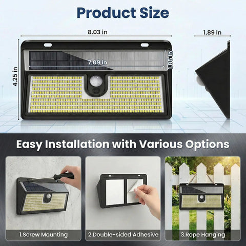 Dang Bright 452 Led Solar Flood Lights Outdoor Featuring Long Range Motion Detection And Three Versatile Modes Ip65 All Weather Security Lighting For Yard Garage Two Pack
