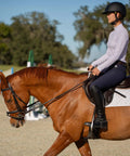 Rider on a horse with Padded Dressage Bridle With Reins And Removable Flash In Black For Warmbloods All Day Comfort Single Crown