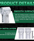 1-5/8 Inch T Clamp For Chain Link Fence End Rail, Galvanized Steel, Includes Bolts And Nuts, 2 Pack, product detail view