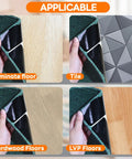 Non Slip Rug Tape For Hardwood Floors And Tile Double Sided Adhesive That Keeps Corners Flat, applicable on laminate, tile, and LVP floors.