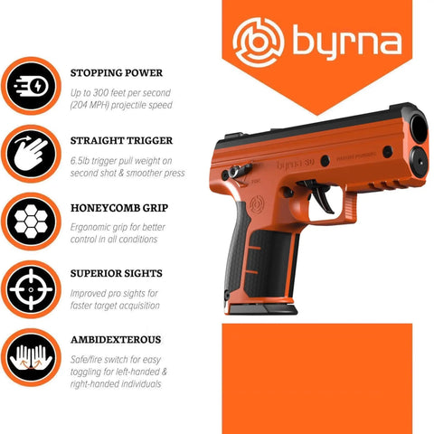 Top Shelf Non Lethal Kinetic Launcher Setup For Real Talk Home Defense And Street Smart Personal Protection With Sticky Honeycomb Grip Fast Aim Optics Orange Design Proudly Made In Usa featuring ergonomic honeycomb grip and superior sights.