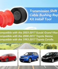 Universal Transmission Shift Cable Bushing Repair Kit Install Tool for 2003-2017 Suzuki Grand Vitara and Toyota models.