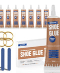Eight 10Ml Tubes Shoe Glue Repair Kit with Sanding Sticks and Rubber Bands for Sneakers High Heels Crocs and More Clear Drying Durable Sole Fix