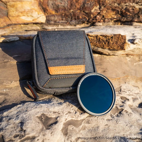 Super Handy Waterproof Camera Lens Filter Pouch Holds Up To Four 95mm ND UV CPL Solar Filters With Durable Rip Resistant Fabric