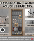 Over The Door Shoe Organizer With 30 Breathable Mesh Pockets large capacity hanging closet rack on wooden door with shoes.