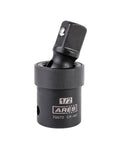 Rugged Half Inch Drive Impact Universal Joint For Cordless Electric And Pneumatic Wrenches With Corrosion Resistant Manganese Phosphate Coating Laser Etched ID And Spring Loaded Detent Ball, 1/2in CR-MO
