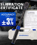 Three Eighth Inch Drive Click Torque Wrench With Five To Fifty Ft Lb Range And 6.8 To 67.8 Nm Accuracy Of About Three Percent