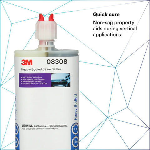 Heavy Bodied Auto Seam Sealer Two Part Epoxy Self Mixing Car Body Sealant Black 200 Ml Cartridge With Metered Mixing For OEM Style Seals Non Flowing Formula That Lets You Tool It Easily On Vertical Or Horizontal Joints