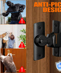 Heavy Duty Dual Angle Barn Door Lock With 90 And 180 Degree Install Easy To Mount Small Door Latch for privacy and security