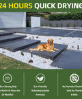 Modern yard with Heavy Duty Garden Glue That Sticks Mulch Stones Pebbles Pine Straw and Gravel in Place, Weatherproof and Non Toxic