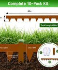 33 Feet Pre Rusted Corten Steel Landscape Edging No Dig Metal Garden Border 10 Pack Weathering Steel Interlocking Strips diagram
