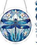 DIY Suncatcher Kit With Irregular Puzzle Pieces For Window Hanging And Garden Decor Dragonfly Design 7.4 Inch Sun Catcher