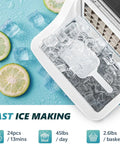 Countertop Ice Cube Maker Machine With 2 Ways To Add Water Self Cleaning Portable Compact Ice Maker Delivers About 24 Ice Cubes