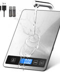Digital Food Scale For Kitchen Gamechanger, 33 lb capacity, 1 g precision, water-resistant stainless steel with LCD display