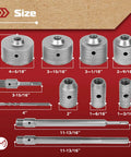 MonoPro 17-piece concrete hole saw kit, front view with two drill bits and SDS/Max shank bits.