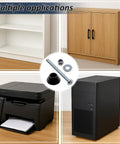 All In One Round Furniture Glide Kit In Black Plastic With 4 Glides, 4 M3 Screws, 4 Locking Nuts, And 4 Washers for furniture legs