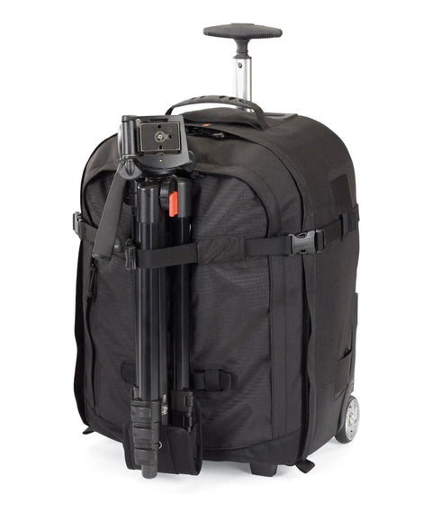 Dual Mode DSLR Gear Backpack And Rolling Case For Cameras Lenses And Laptop Up To 15.4 Inches with tripod attachment