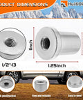 Tough As Nails Heavy Duty Stepped Female Weld On Nut Half Inch Thirteen Thread Long Tab Mount Chassis Steel Eight Piece Kit, 1.25 inch barrel.