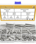 Kickass Chicago Screw Binding Kit With Nickel Plated Posts and Assorted Fasteners For Smooth Leather Crafting Built Tough.