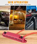 Power Distribution Block Bus Bar Kit With 6 3 By 8 Inch Posts And 10 No. 8 Terminal Screws, 48V DC 250A Beefy Continuous Rating, Red