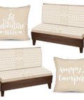 Boho RV Dinette Cushion Covers Set 6 Piece Stretchy Washable Replacement for Camper Car Benches, Includes 2 Pillowcases.