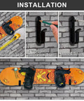 Heavy Duty Snowboard Wall Mount Clips With Rubber Dipped Body For Scratch Protection, Angled Design For Easy On And Off installation
